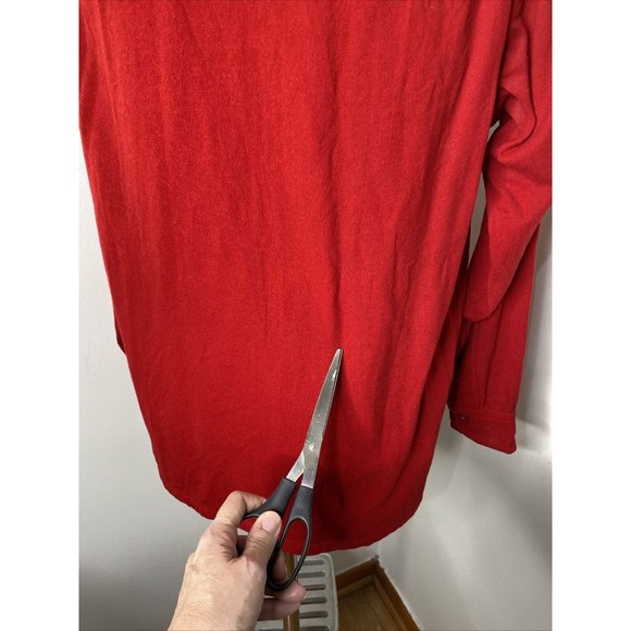 Pendleton Mens Board Shirt Size L Red Virgin Wool Loop Collar Button Down - Picture 12 of 16